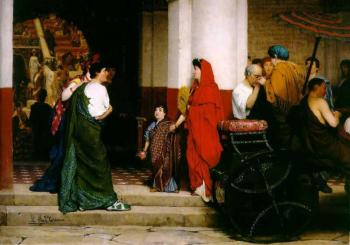 Sir Lawrence Alma-Tadema : Entrance to a Roman Theatre